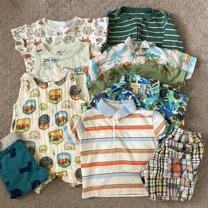 10-pc Bundle assorted baby boy clothes, ~6-12M.